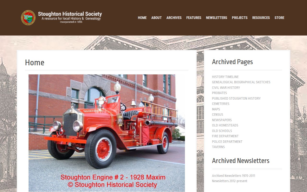 Stoughton city directory context from the Historical Society