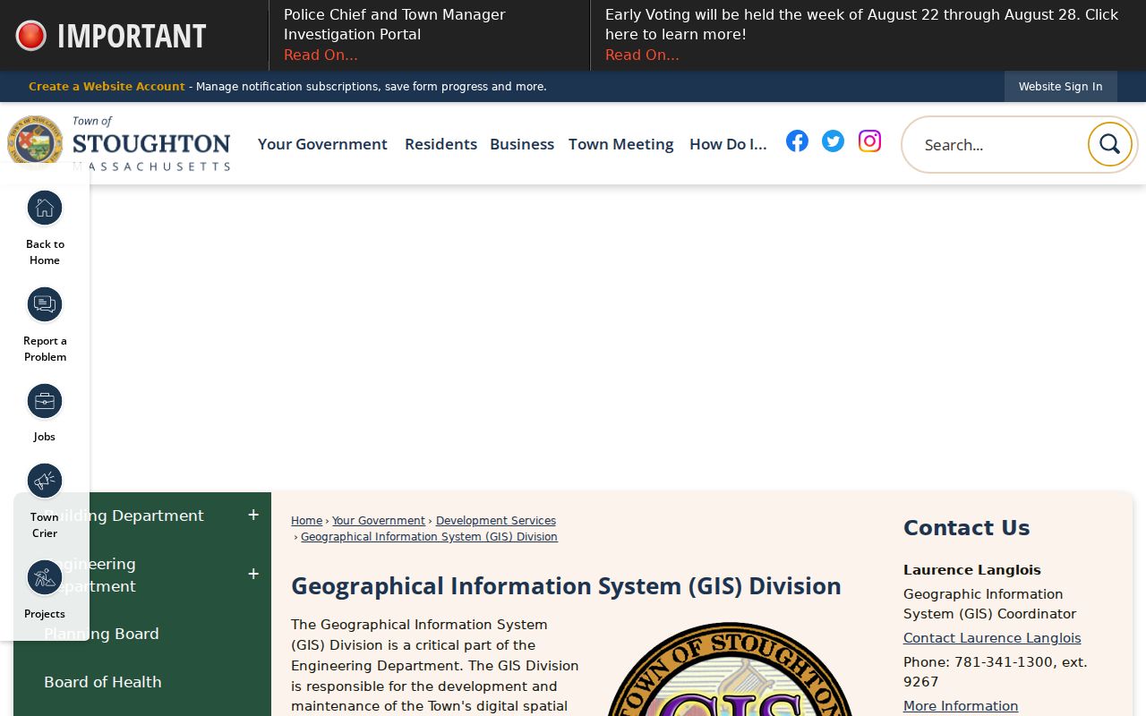 Stoughton street directory GIS layers and parcel map resources