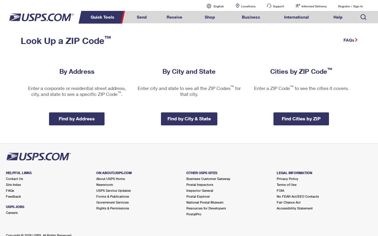 Stoughton ZIP code directory using the USPS exact-address lookup